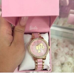 Barbie pink and gold watch